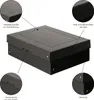 A black storage box with callouts highlighting its features. Náhľad obrázku produktu