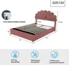 A diagram showing the dimensions and features of a bed frame. Náhľad obrázku produktu