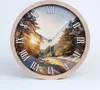 Holzuhr 20fi cm wanduhr - weiße Spitzen - Straße im Produktbild-Vorschau 1