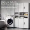 A bathroom setting with white cabinets and a washing machine. Produktbild-Vorschau