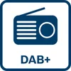 A graphic icon representing a DAB+ radio. Produktbild-Vorschau