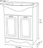 2pcs Salle à laver / meuble lavabo 75 cm / ensemble de Voir les images du produit 4