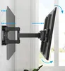 A TV wall mount is shown extended from a wall, demonstrating its articulation. Náhľad obrázku produktu