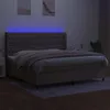 vidaXL Letto a molle insacchettate con materasso e tessuto Anteprima dell’immagine prodotto 3
