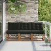 vidaXL 3 Stück Outdoor Mittelsofa Produktbild-Vorschau 2