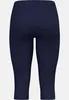 Dunkelblaue Odlo Essentials 3/4-Lauftights mit elastischem Bund und sichtbaren Nähten von hinten Anteprima dell’immagine prodotto