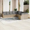 The Living Store 10-tlg. Garten-Sofagarnitur mit Kissen Produktbild-Vorschau 2