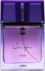 A perfume bottle with a purple cap and a gradient purple and pink bottle. Podgląd zdjęcia produktu