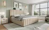 Modernes Polsterbett , Beige Leinen mit USB Typ-C Produktbild-Vorschau 18