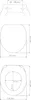 Diagrams showing the dimensions of a toilet seat. Anteprima dell’immagine prodotto