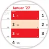 XXL Wandkalender DIN A0 2027 (rot2) große Tageskästchen Produktbild-Vorschau 2