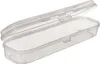 A clear plastic storage case with its lid open, shown at an angle against a white background. Produktbild-Vorschau