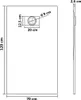 vidaXL Piatto doccia SMC Bianco 120×70 cm Anteprima dell’immagine prodotto 6