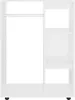 A white wardrobe with a hanging rod and shelves, shown against a white background. Náhľad obrázku produktu