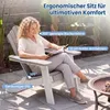 COSTWAY Adirondack stolička – záhradné kreslo, skladacie, Náhľad obrázku produktu 4