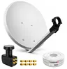 PremiumX SAT system 80cm antena Quad LNB 10m kabel 8x Podgląd zdjęcia produktu 1