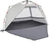 vidaXL Strandzelt 3 Personen Grau Quick Release Wasserdicht Produktbild-Vorschau 4