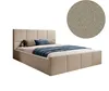 Polsterbett 160x200 Beige Boucle Stoff Bett mit Metall - Produktbild-Vorschau 1