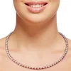 Lederkette Lederband Herren Halskette Rot Weiss 17-100 cm Produktbild-Vorschau 4