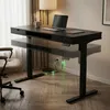 Czarne biurko elektryczne regulowane z szufladami 140x60 cm Podgląd zdjęcia produktu 9