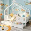 MEBLE WRÓBEL Kinderbett 90x180 cm – Bett mit Schublade Produktbild-Vorschau 1