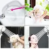 A collage of four images showing different uses of a shower head. Produktbild-Vorschau