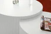 williamspace Weißes Wellen-Design Beistelltisch-Set, 2-tlg. Produktbild-Vorschau 10