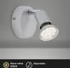 LED Spot Wandleuchte schwenkbar 1xGU10 3000K Ø8cm 3W Titan Produktbild-Vorschau 2