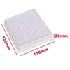 A white air filter with dimensions indicated by red lines and text. Produktbild-Vorschau