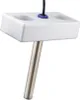 A white submersible heater with a silver metal probe and a blue cap on top. Voir les images du produit