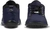 A front and back view of a pair of navy blue shoes with black fur lining. Produktbild-Vorschau