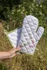 Clayre & Eef Topflappen 20x20 cm Weiß Baumwolle Blumen Produktbild-Vorschau 5
