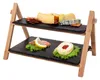 Kesper Etagere 2stöckig Platten Schiefer 45x6x31cm, Produktbild-Vorschau 2