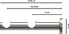 Interdeco Träger mit Abstand 9/14,5 cm / Wandhalterung für Produktbild-Vorschau 2