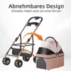 2 in 1 Hundewagen,Hundebuggy mit abnehmbarem Träger, Produktbild-Vorschau 3