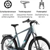 Zündapp X850 Trekking E-bike grigio basalto Anteprima dell’immagine prodotto 6