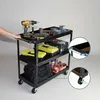Carrello da officina Relaxdays, carrello portautensili a 3 Anteprima dell’immagine prodotto 3