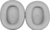 Two gray ear pads for headphones, labeled 'L' and 'R'. Voir les images du produit
