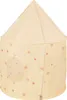 A light beige children's play tent with a conical roof and star and heart patterns. Náhled obrázku produktu