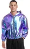 Hologramm Jacke Damen Herren Gr M Metallic Glänzend Produktbild-Vorschau 2