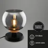 Table light, with wood, smoked glass, 1xE14/max.10 Produktbild-Vorschau 2