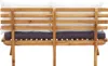 vidaXL Banc de jardin avec coussins 115 cm bois massif Voir les images du produit 10
