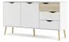 CALICOSY - Buffet 2 portes, 3 tiroirs blanc etReproduction Voir les images du produit 5