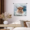 MuchoWow® Wandteppich Wandbehang Schottisches Hochlandrind Produktbild-Vorschau 2