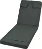 A dark gray chaise lounge cushion on a white background. Produktbild-Vorschau