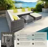 tectake® Aluminium Rattan Lounge Marbella wetterfest und Produktbild-Vorschau 2