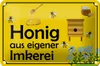 Blechschild Hinweis 18x12cm Honig aus eigener Imkerei Produktbild-Vorschau 1