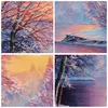 Poster - Poster ohne Rahmen - Öl Winter Fluss - 40x40 cm - Produktbild-Vorschau 8