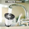 A vacuum cleaner filter is being rinsed under a faucet. Produktbild-Vorschau