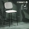 HOMCOM 2er-Set Barhocker, Bistrohocker mit Fußstütze, Produktbild-Vorschau 3